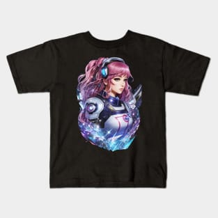 Andromeda Legends: Unforgettable AI Anime Character Art Kids T-Shirt